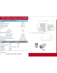 CONECTOR TNC RG213 MACHO CRIMP 2
