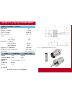 CONECTOR BNC  HEMBRA PARA RG174 2