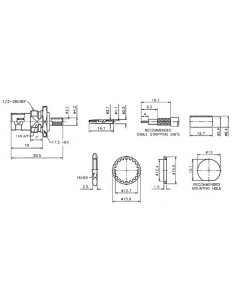 CONECTOR BNC HEMBRA PANEL CRIMPAR RG58 2