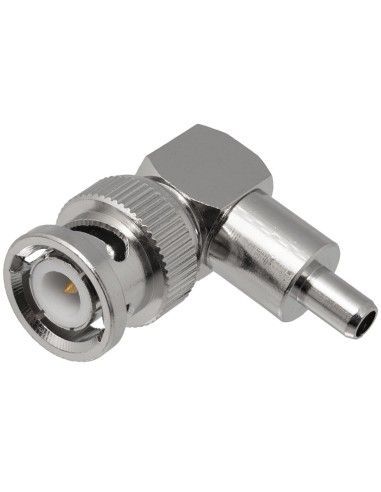 CONECTOR BNC MACHO ACODADO CRIMPAR RG58