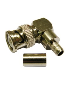 CONECTOR BNC MACHO CRIMPAR RG59 CODO