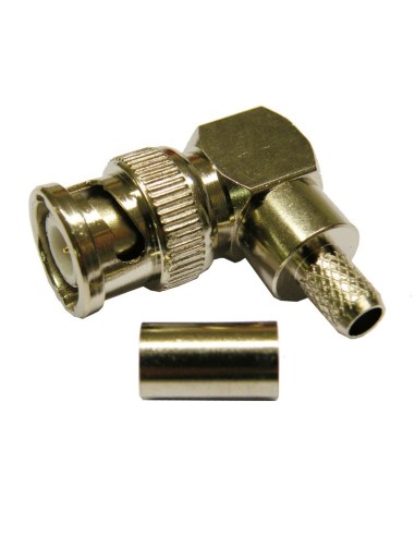 CONECTOR BNC MACHO CRIMPAR RG59 CODO
