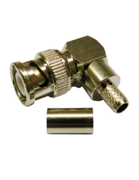 CONECTOR BNC MACHO CRIMPAR RG59 CODO