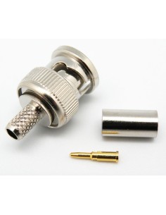 CONECTOR BNC MACHO RG179 CRIMPAR PARA CABLE
