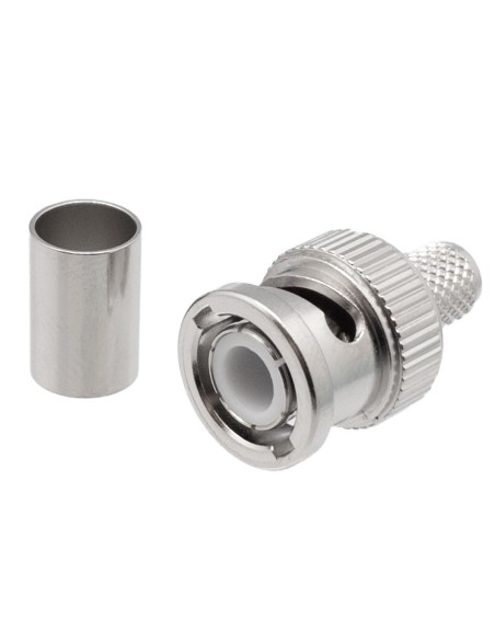 CONECTOR BNC MACHO CRIMPAR RG6 PARA CABLES