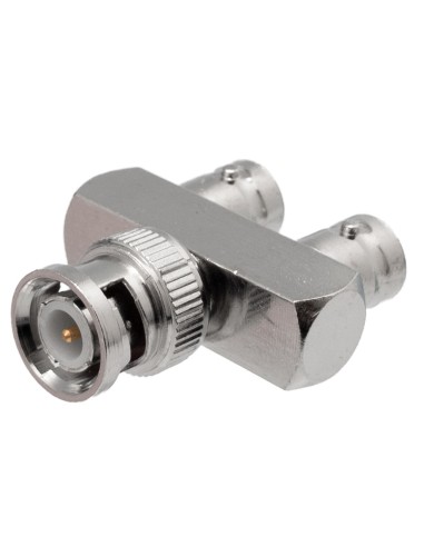 ADAPTADOR BNC "T" MACHO - 2 HEMBRAS