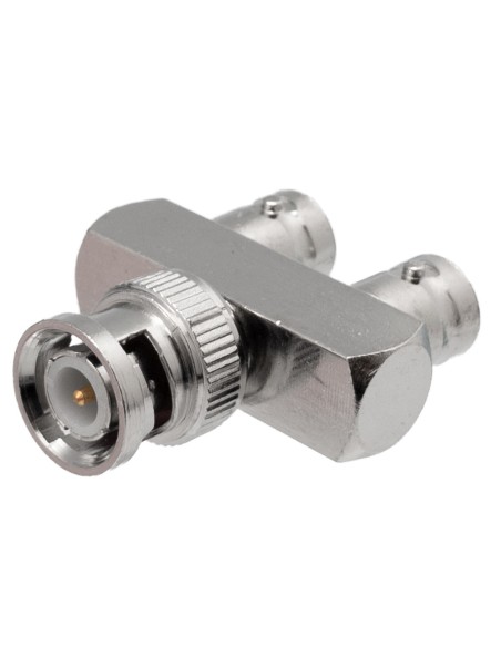 ADAPTADOR BNC "T" MACHO - 2 HEMBRAS