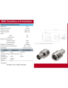 ADAPTADOR BNC HEMBRA N HEMBRA 2