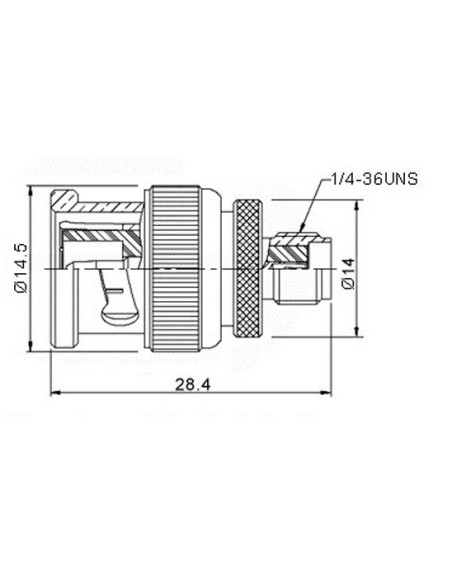 ADAPTADOR SMA HEMBRA  -  BNC MACHO