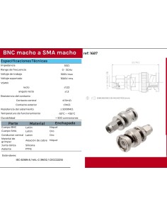 ADAPTADOR SMA MACHO - BNC MACHO 2