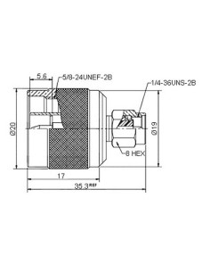 ADAPTADOR SMA MACHO - N MACHO 2