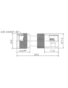 ADAPTADOR MINI-UHF MACHO - BNC HEMBRA 2