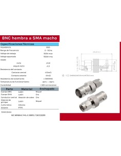ADAPTADOR BNC H-SMA MACHO 2
