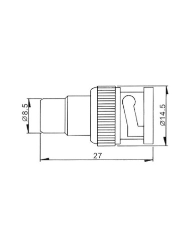 ADAPTADOR BNC MACHO  -  RCA HEMBRA