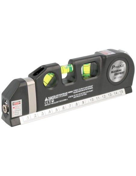 Nivel multifunción laser, burbuja y metro