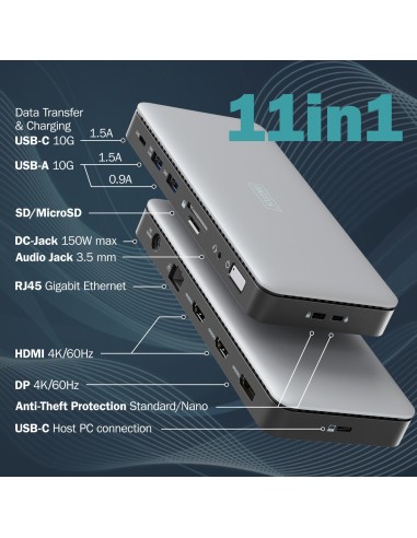 DOCK. USB-C 11x DP/USB-C/CC/AUDIO