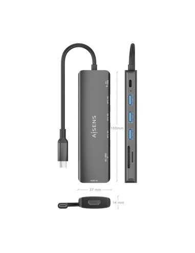 DOCK USB-C X7 USB-A/USB-C/PD 100W/MICRO SD