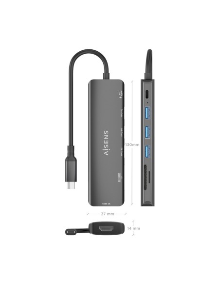 DOCK USB-C X7 USB-A/USB-C/PD 100W/MICRO SD