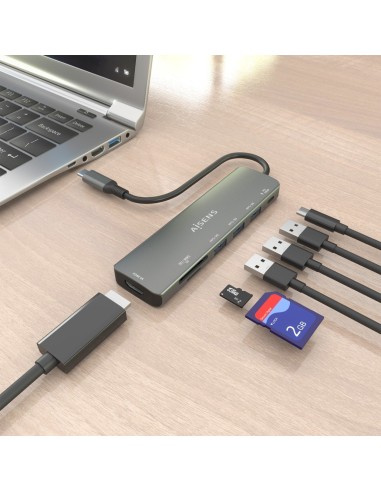 DOCK USB-C X7 USB-A/USB-C/PD 100W/MICRO SD