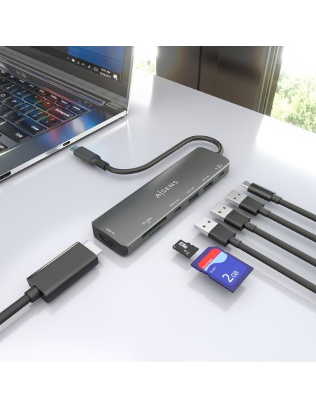DOCK USB-C x7 HDMI/USB-A/USB-C/USB-C PD 100W/SD/MICRO SD