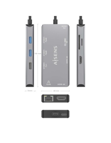 DOCK USB-C x9 HDMI/RJ45/USB-A/USB3.0/USB-A 2.0/USB-C PD