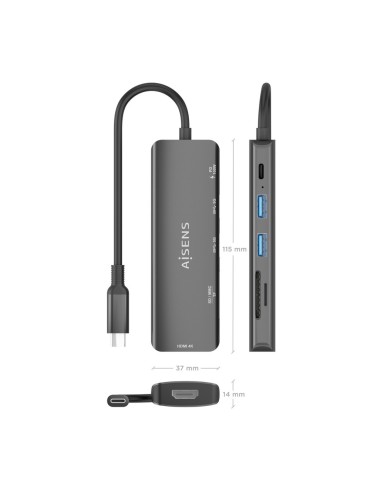 DOCK USB-C estación 6 en 1