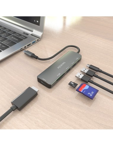 DOCK USB-C estación 6 en 1