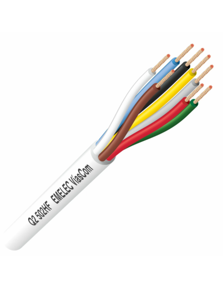 CABLE 8X0.20mm² TRENZADO FUNDA BLANCA