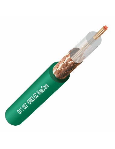 100M. CABLE DE VIDEO ANALOGICO RG-59 75Ω FLEXIBLE MULTIFILAR VERDE