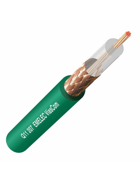 100M. CABLE DE VIDEO ANALOGICO RG-59 75Ω FLEXIBLE MULTIFILAR VERDE