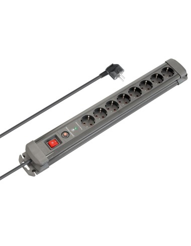 BASE MÚLTIPLE - 8 TOMAS - CON PROTECCIÓN DE SOBRECARGA