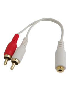 CABLE ADAPTADOR  JACK STEREO 3.5mm Hembra - 2 RCA Macho