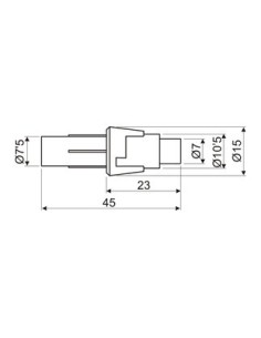 PORTAFUSIBLE AEREO 5X20MM BAYONETA 2