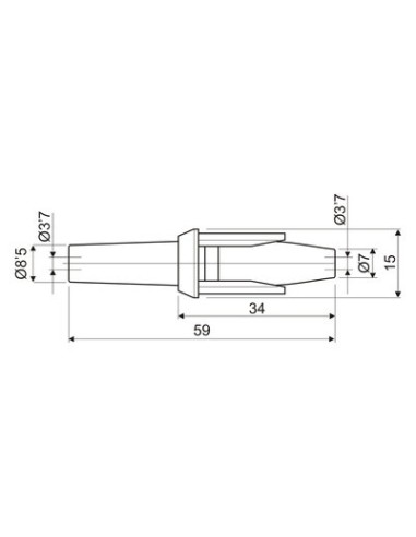 PORTAFUSIBLE AEREO 6x3 & 5x20 CABLE 0.3mt