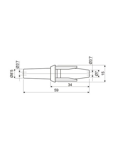 PORTAFUSIBLE AEREO 6x3 & 5x20 CABLE 0.3mt