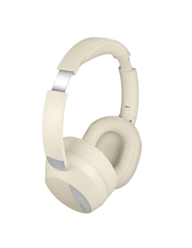 AURICULARES BT 6.0 SOUND WAVE ANC CREMA/PLATA