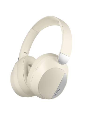 AURICULARES BT 6.0 SOUND WAVE ANC CREMA/PLATA