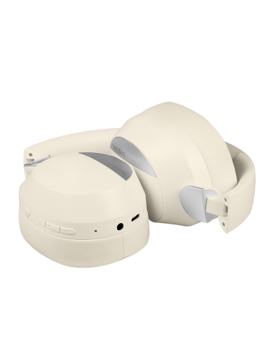 AURICULARES BT 6.0 SOUND WAVE ANC CREMA/PLATA