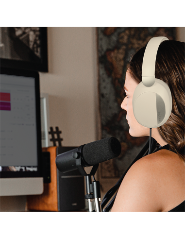 AURICULARES BT 6.0 SOUND WAVE ANC CREMA/PLATA