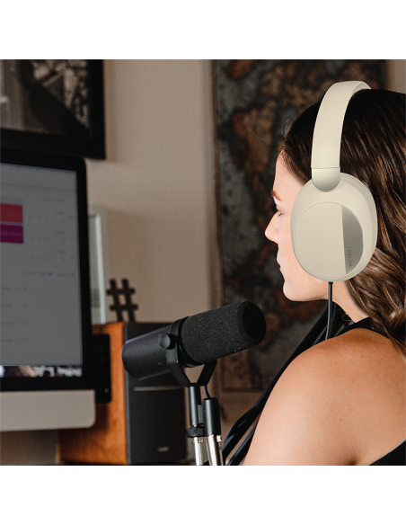 AURICULARES BT 6.0 SOUND WAVE ANC CREMA/PLATA