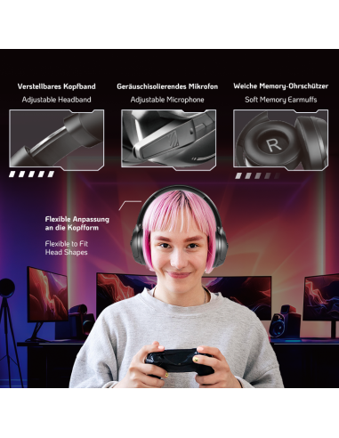 AURICULARES PARA JUEGOS BT 6.0 NEGRO