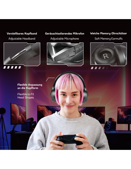 AURICULARES PARA JUEGOS BT 6.0 NEGRO