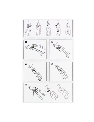Alicate pelacables de fibra universal de 3 orificios 0,13 - 4mm