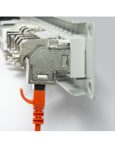 Adaptador Modular CAT6A Keystone Codo 90º
