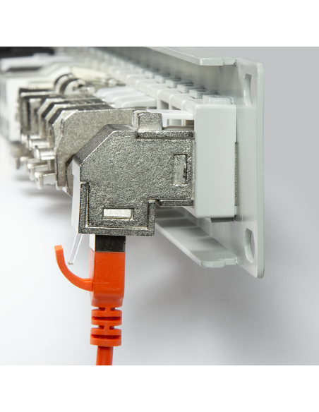 Adaptador Modular CAT6A Keystone Codo 90º