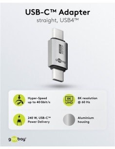 Adaptador USB-C Recto, M/M 2