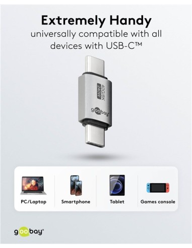 Adaptador USB-C Recto, M/M