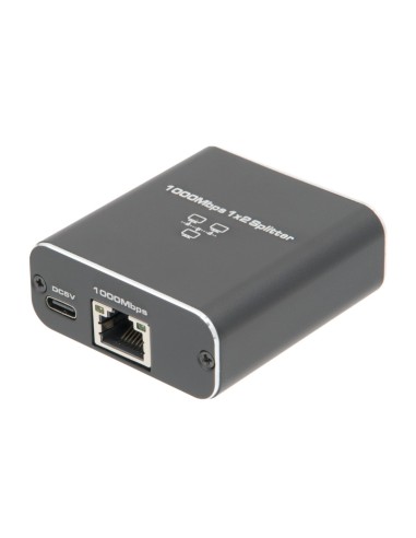 Divisor RJ45 Activo 1x2 Alimentado por USB-C