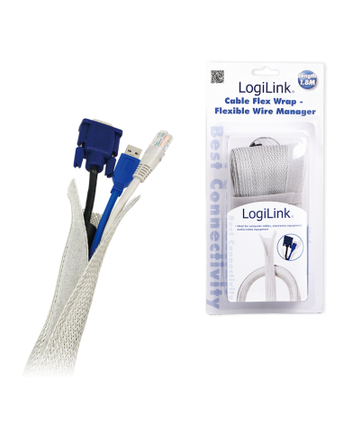 CUBRECABLE FLEXIBLE GRIS 1.8MT