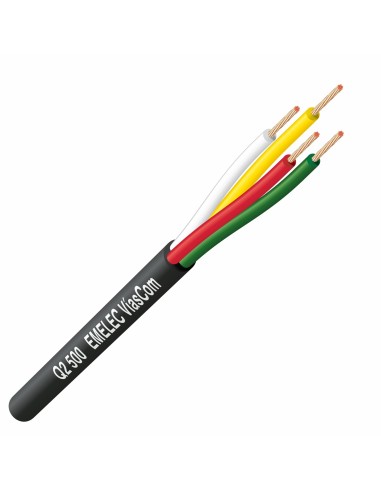 CABLE 4X0.20mm² TRENZADO CON FUNDA NEGRA